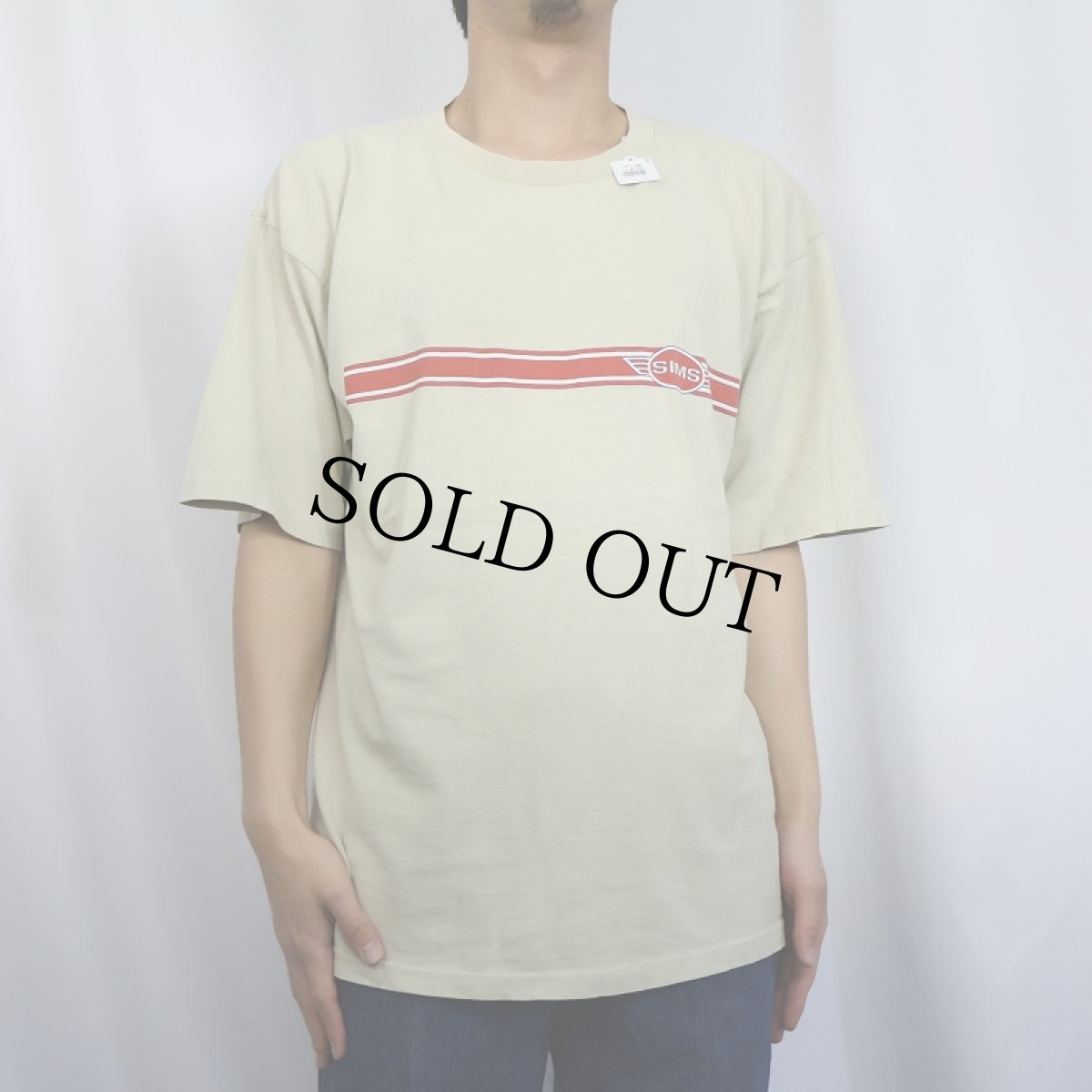 画像2: 80's〜 SIMS USA製 ロゴプリントTシャツ L (2)