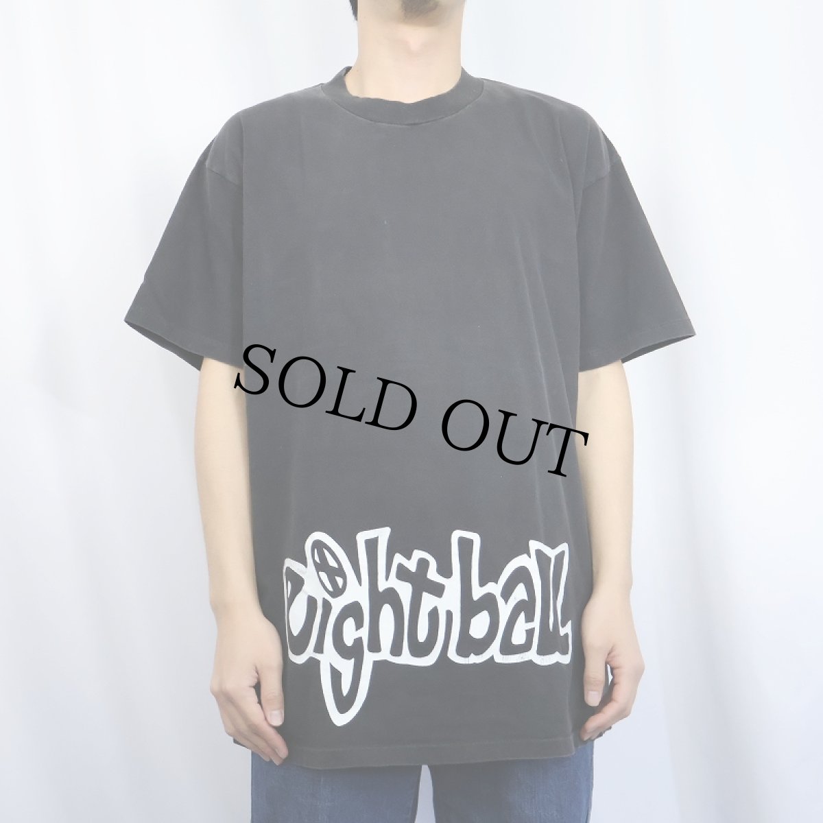 画像3: 90's eight ball USA製 ロゴプリントTシャツ BLACK XL (3)