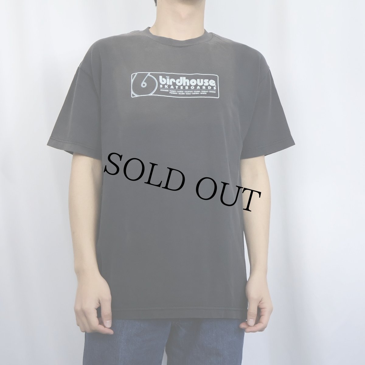 画像2: 90〜2000's birdhouse skateboards ロゴプリントTシャツ BLACK L (2)