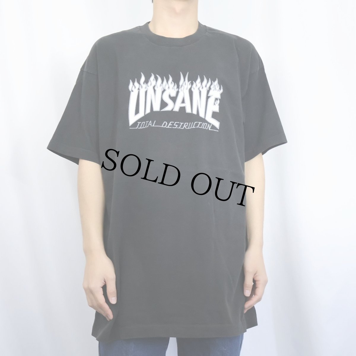 画像2: 90's UNSANE USA製 "TOTAL DESTRUCTION" ノイズロックバンド パロディプリントTシャツ BLACK XL (2)