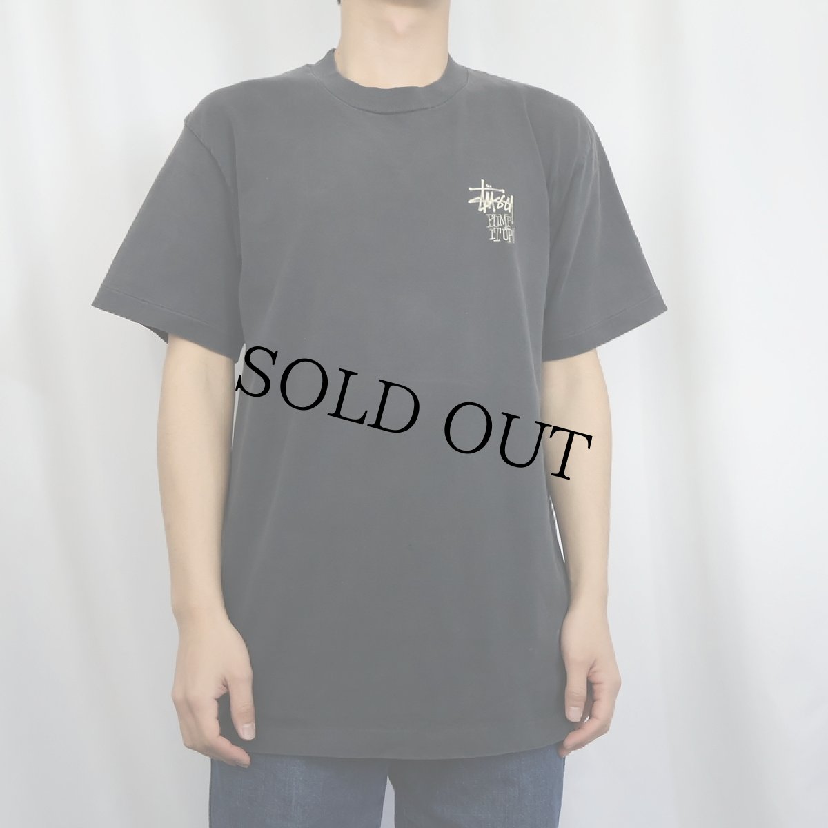 画像3: 80's STUSSY USA製 "STUSNICS" パロディプリントTシャツ BLACK L (3)