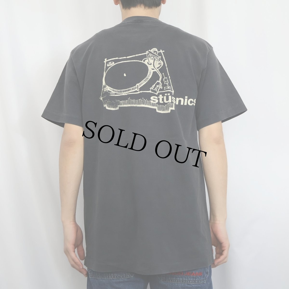 画像4: 80's STUSSY USA製 "STUSNICS" パロディプリントTシャツ BLACK L (4)