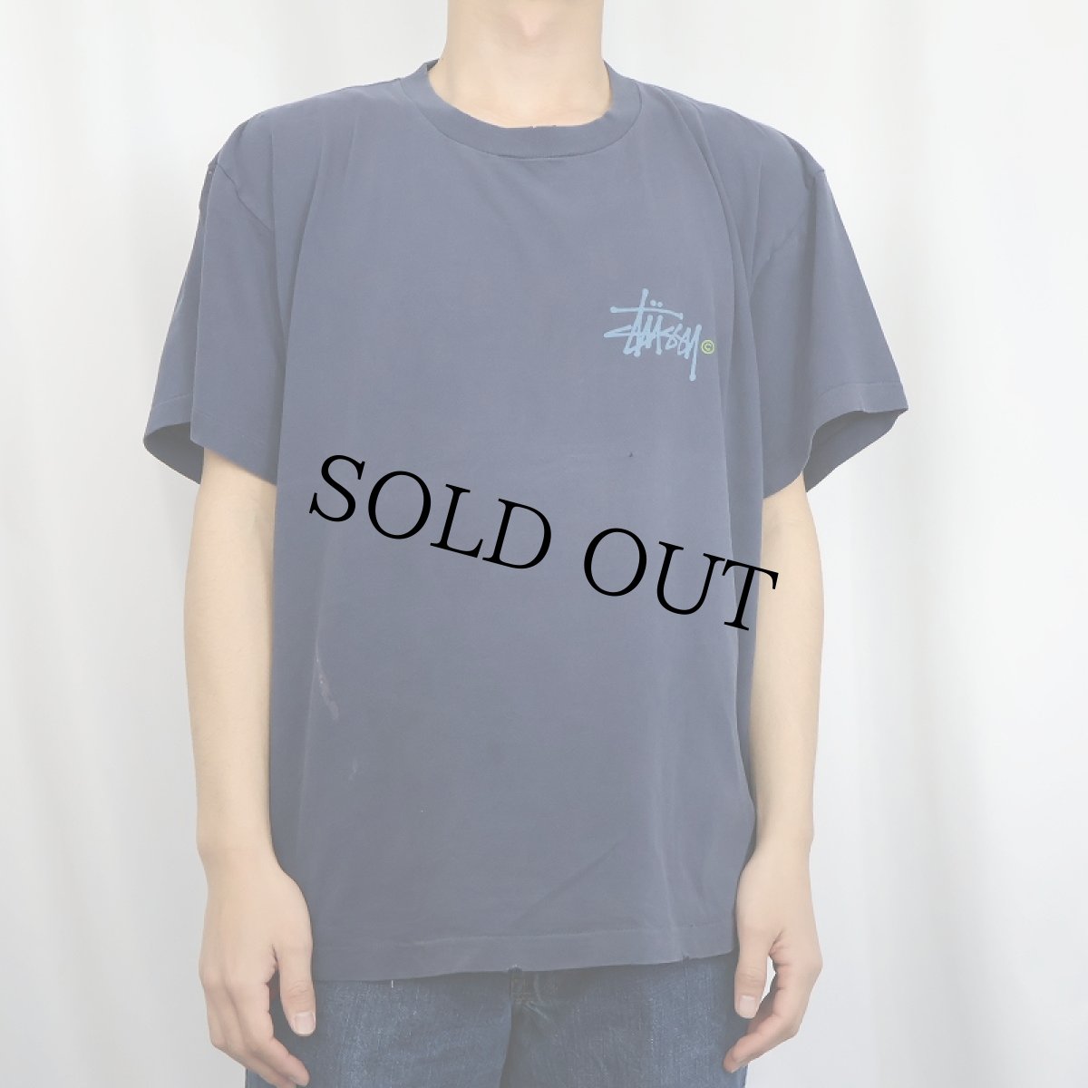 画像3: 90's STUSSY USA製 ロゴプリントTシャツ NAVY XL (3)