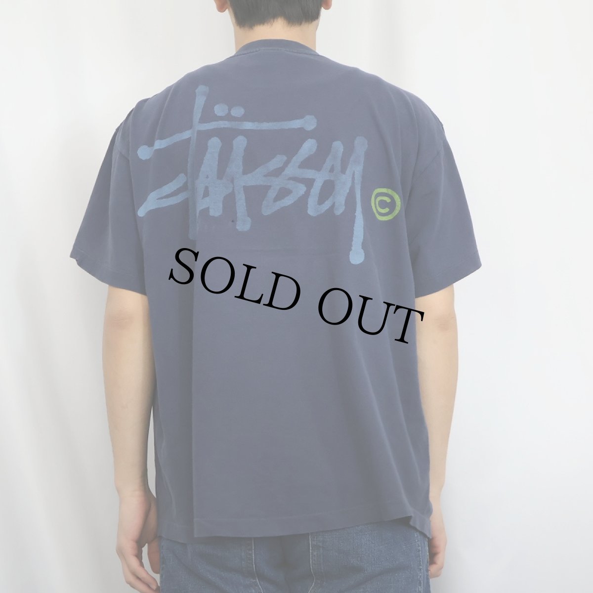 画像4: 90's STUSSY USA製 ロゴプリントTシャツ NAVY XL (4)