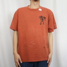画像3: 80's STUSSY USA製 シャドーマンプリントTシャツ XL (3)