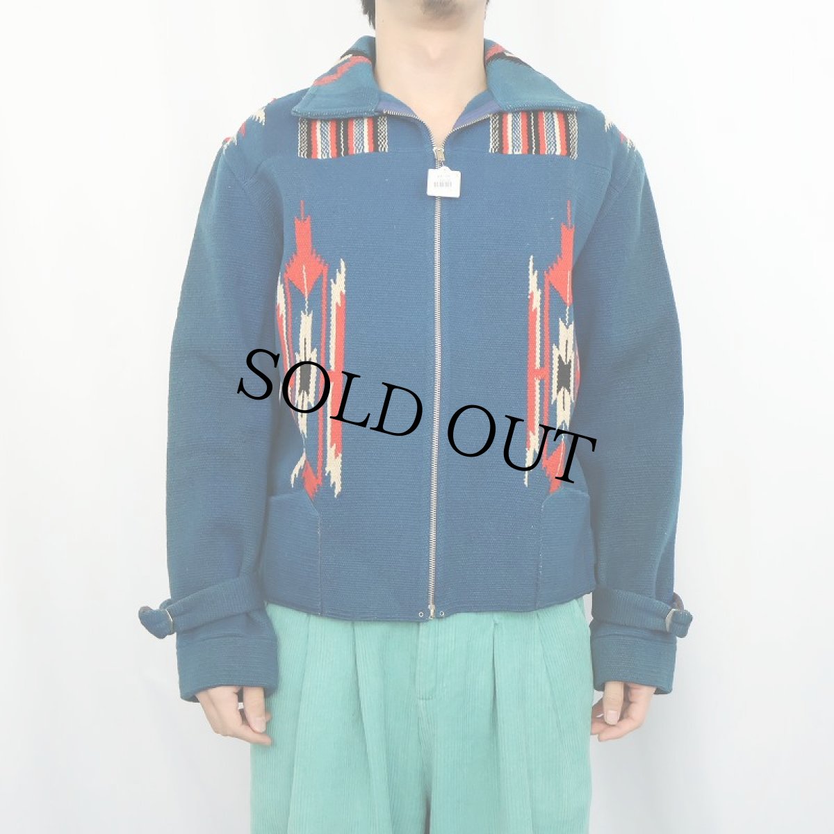 画像3: 40's CHIMAYO BLANKET by GANS CRAFT チマヨジャケット SIZE40 (3)