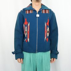 画像3: 40's CHIMAYO BLANKET by GANS CRAFT チマヨジャケット SIZE40 (3)
