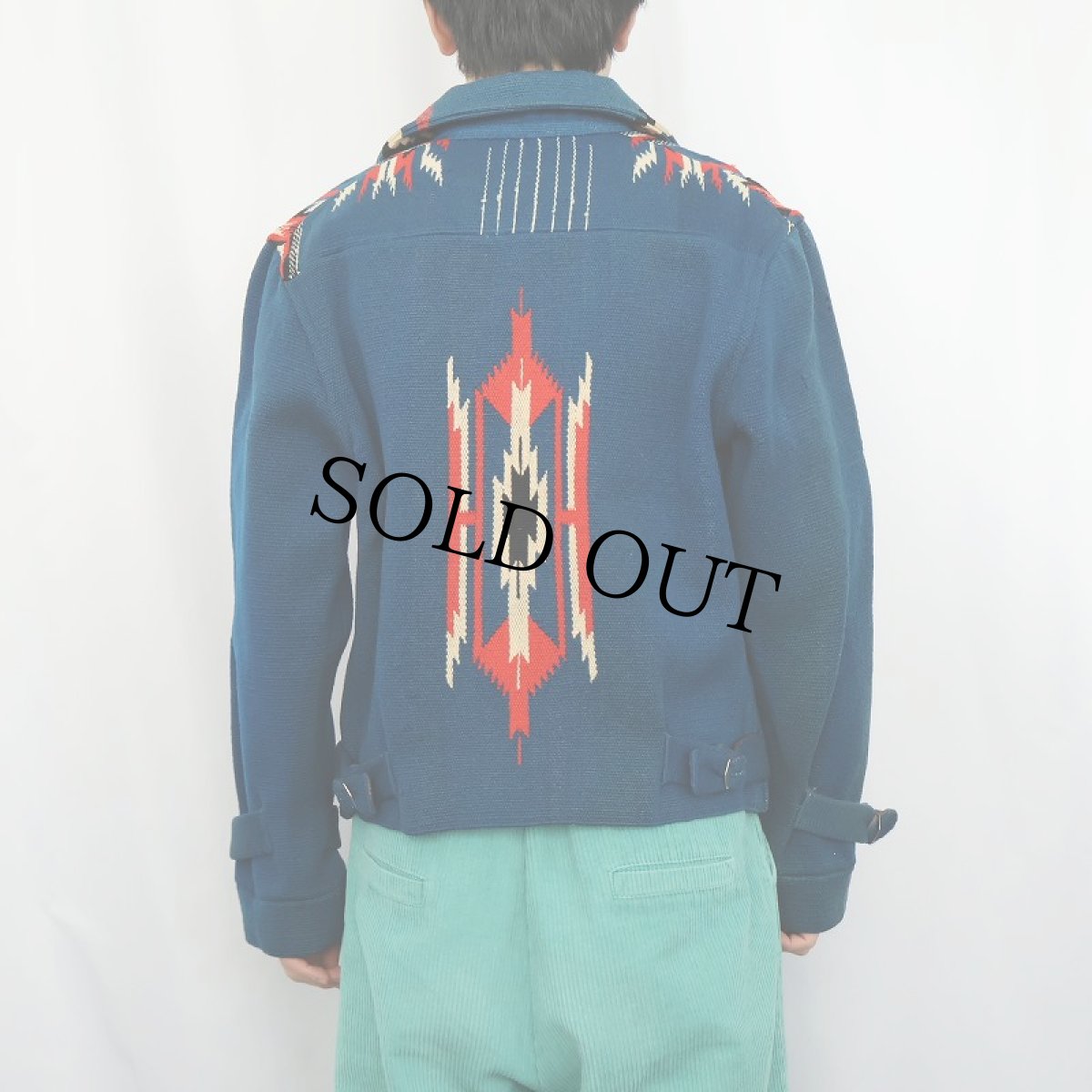 画像4: 40's CHIMAYO BLANKET by GANS CRAFT チマヨジャケット SIZE40 (4)