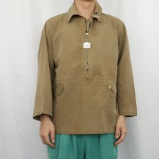 画像2: 〜40's FRENCH ハーフジップ キャンバス ハンティングジャケット (2)