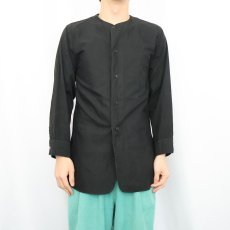 画像3: 〜30's Em-Row コットンベースボールシャツ BLACK (3)