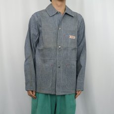 画像2: 〜60's JACKFIELD ピンチェック カバーオール (Canadian Brand) DEAD STOCK SIZE38 (2)