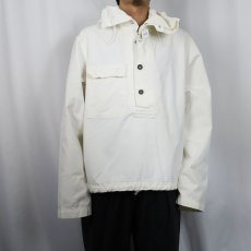 画像3: 40's U.S.NAVY サルベージパーカ "White Twill" M (3)