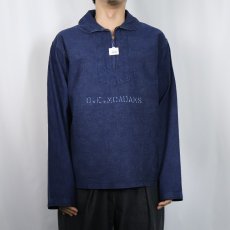 画像3: 40's U.S.NAVY "ステンシル入り" ショールカラー デニムプルオーバージャケット SMALL (3)