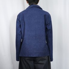 画像4: 40's U.S.NAVY "ステンシル入り" ショールカラー デニムプルオーバージャケット SMALL (4)