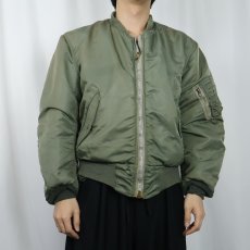 画像3: 70's U.S.AIR FORCE "MA-1 E-TYPE" フライトジャケット M (3)