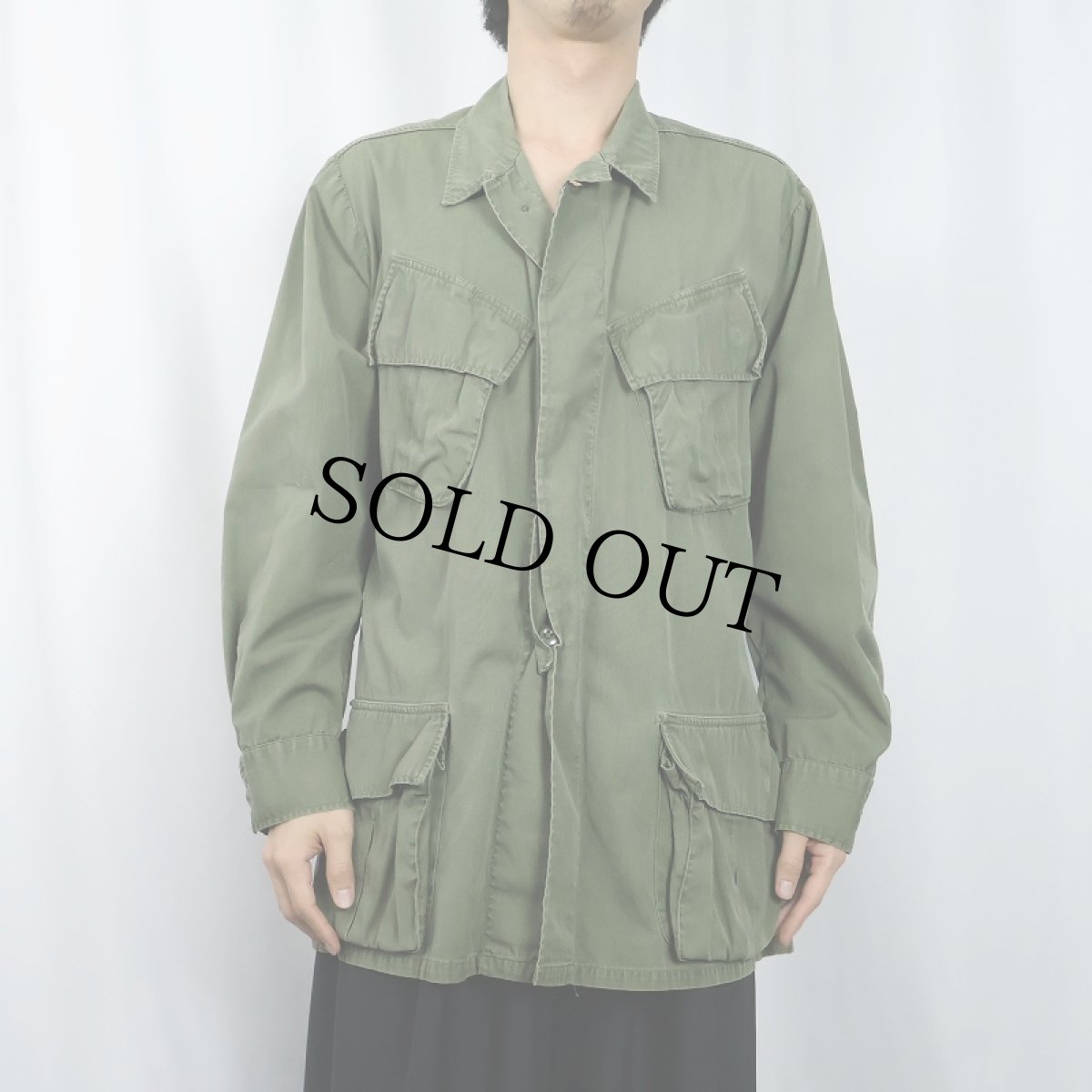 画像2: 60's U.S.ARMY ジャングルファティーグジャケット 3rd MEDIUM (2)