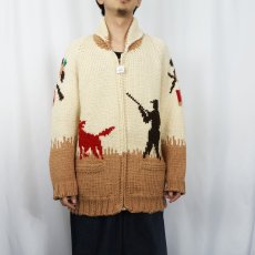 画像3: 70's ハンター柄 カウチンニットジャケット (3)