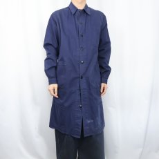 画像2: 90's BW German Military ワークカバーオール リメイクコート  (2)