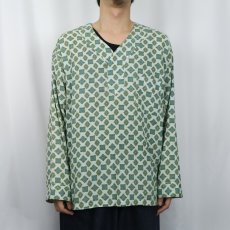 画像2: 70's E&W CUSTOMIZED USA製 総柄 パジャマシャツ L (2)