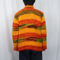 画像3: 総柄 ウールニット ジップジャケット  (3)