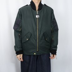 画像2: 80's ROYAL CANADIAN AIR FORCE "CAF GREEN" フライトジャケット (2)