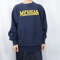 画像2: 80's Champion REVERSE WEAVE トリコタグ USA製 "MICHIGAN" プリントスウェット NAVY XL (2)