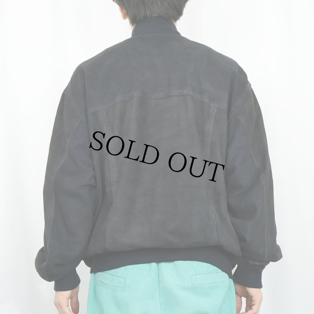 画像3:  "A-1 TYPE" スエードレザー ヴァルスタージャケット BLACK SIZE48 (3)