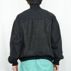 画像3:  "A-1 TYPE" スエードレザー ヴァルスタージャケット BLACK SIZE48 (3)
