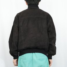 画像3:  "A-1 TYPE" スエードレザー ヴァルスタージャケット BLACK SIZE52 (3)