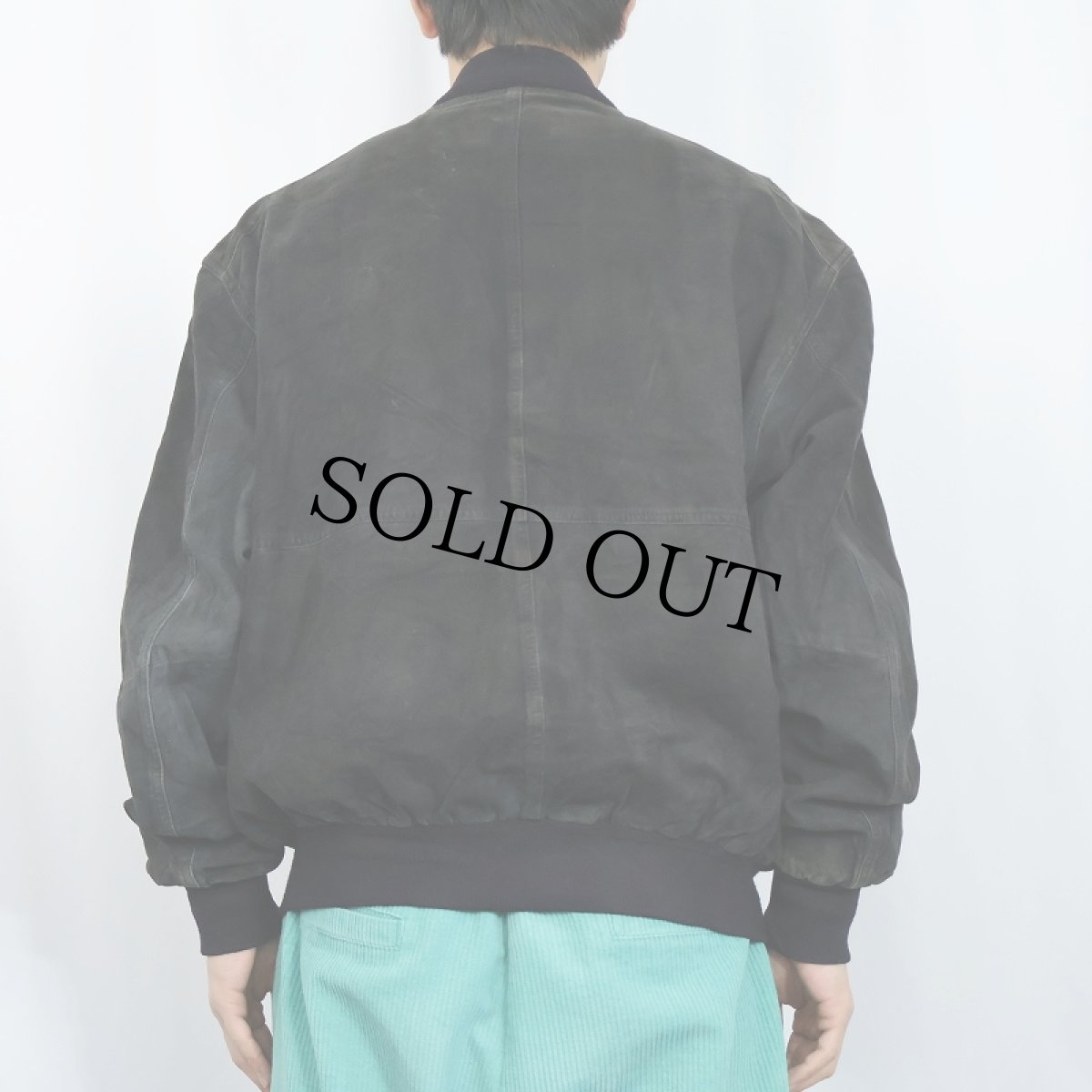 画像3: Leather Fastion "A-1 TYPE" スエードレザー ヴァルスタージャケット BLACK (3)