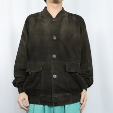 画像2: CHRIST SPORT "A-1 TYPE" スエードレザー ヴァルスタージャケット BROWN (2)