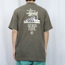 画像4: 80's STUSSY 黒タグ USA製 "OLD SKOOL FLAVOR" プリントTシャツ L (4)