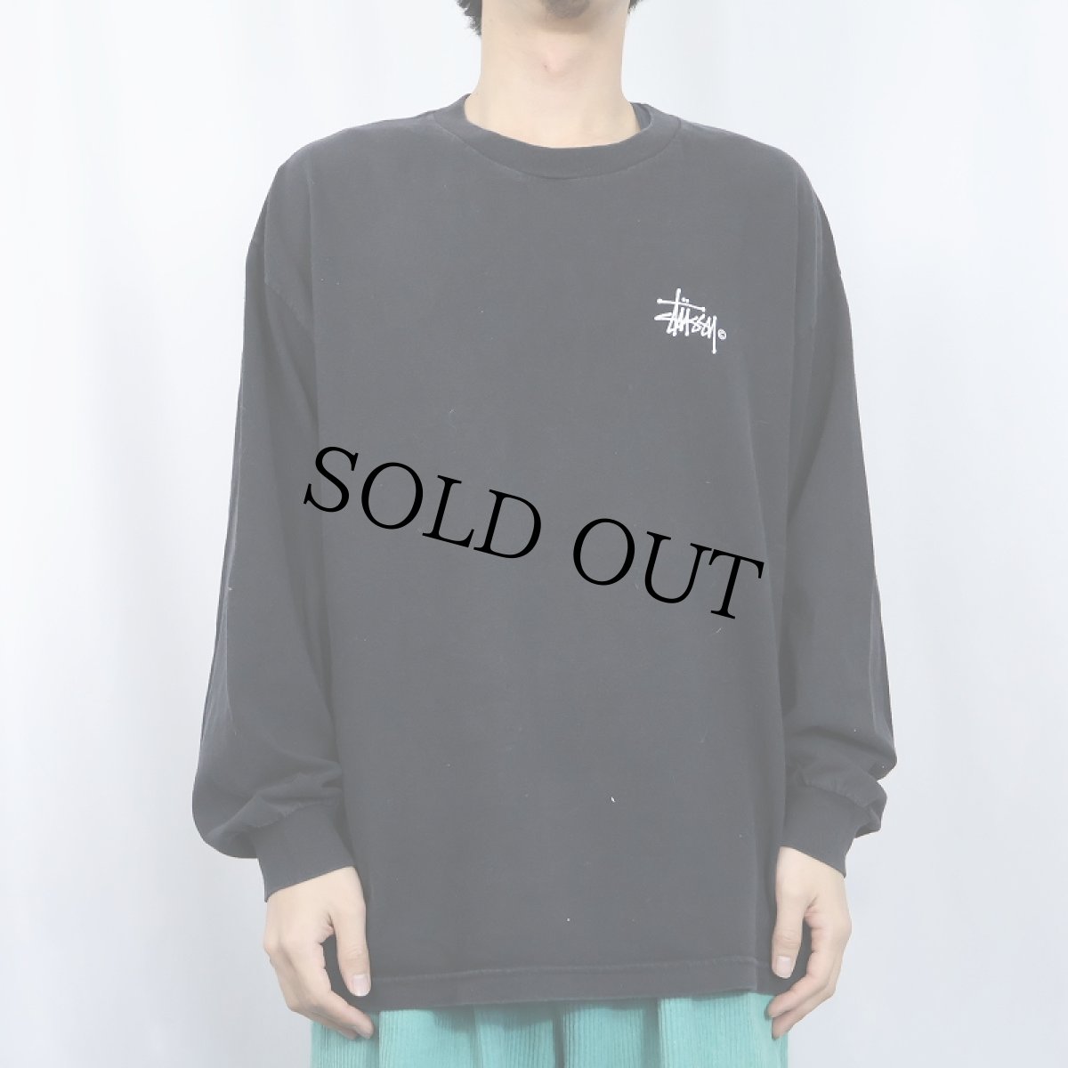 画像3: STUSSY ロゴプリントロンT BLACK XL (3)