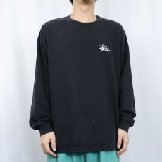 画像3: STUSSY ロゴプリントロンT BLACK XL (3)