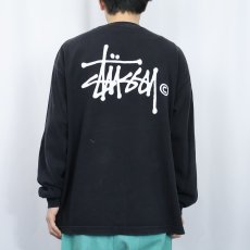画像4: STUSSY ロゴプリントロンT BLACK XL (4)