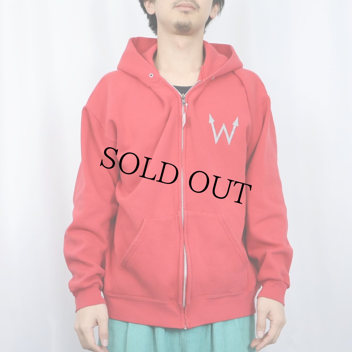 画像3: 2002 WEEZER オルタナティブロックバンド ロゴプリント スウェットジップパーカー L (3)