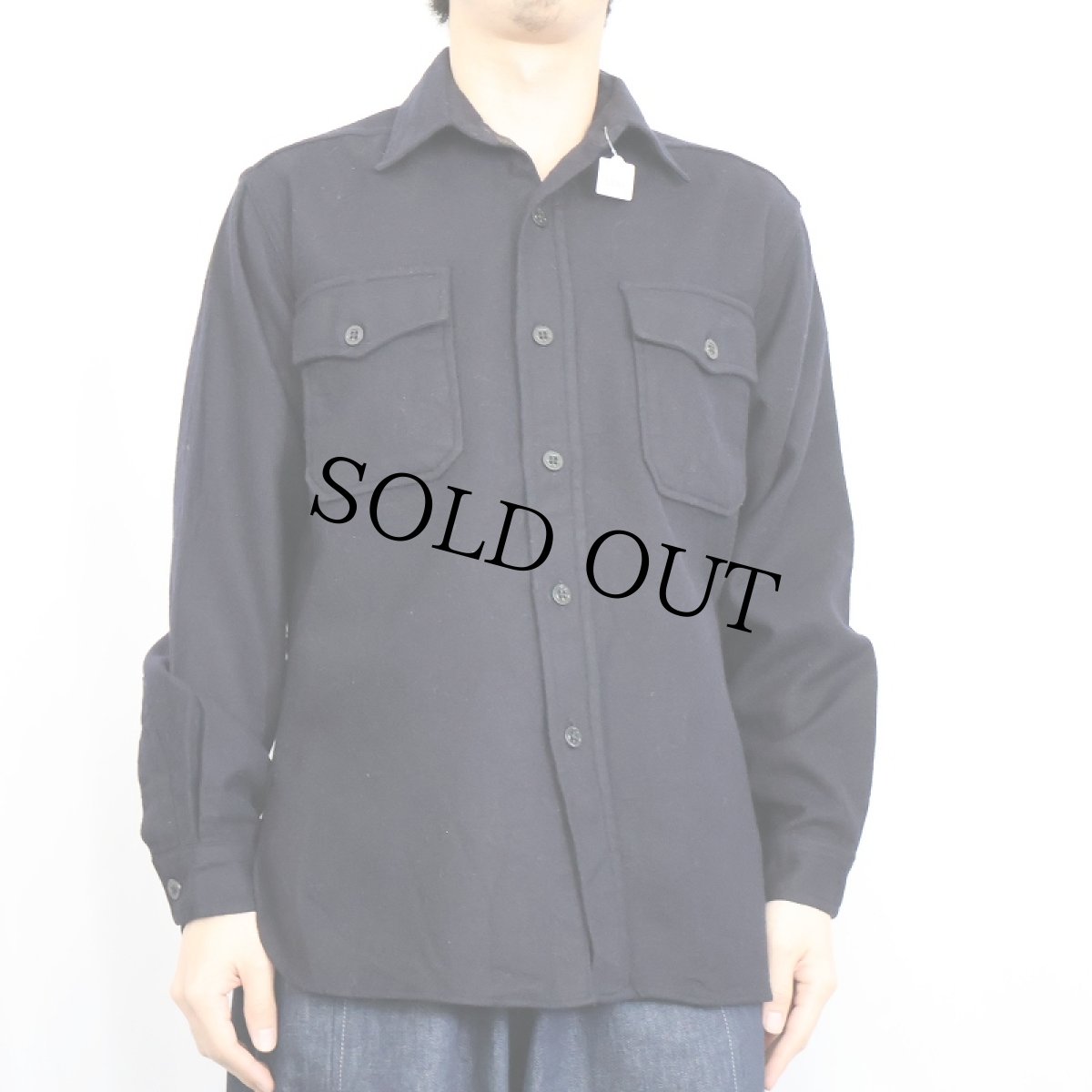 画像2: 40's U.S.NAVY NAVAL CLOTHING FACTORY CPOシャツ NAVY (2)