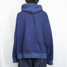 画像3: 90's PRO SPIRIT USA製 後染め 無地スウェットジップパーカー 3XL (3)