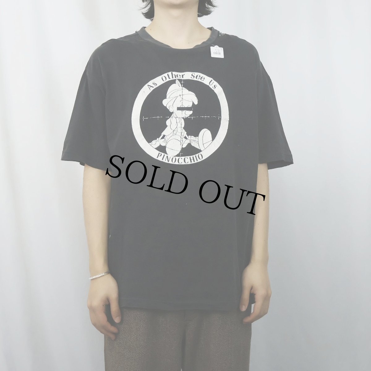 画像3: PINOCCHIO "As Other See Us" キャラクターパロディ ハードコアバンド プリントTシャツ BLACK L (3)