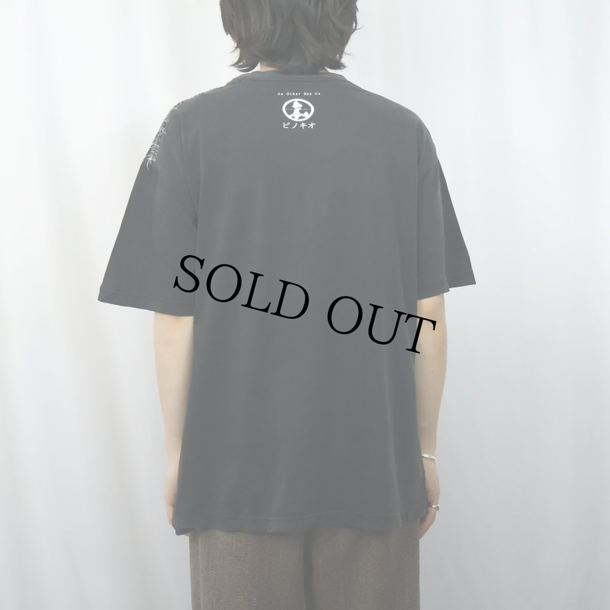 画像4: PINOCCHIO "As Other See Us" キャラクターパロディ ハードコアバンド プリントTシャツ BLACK L (4)