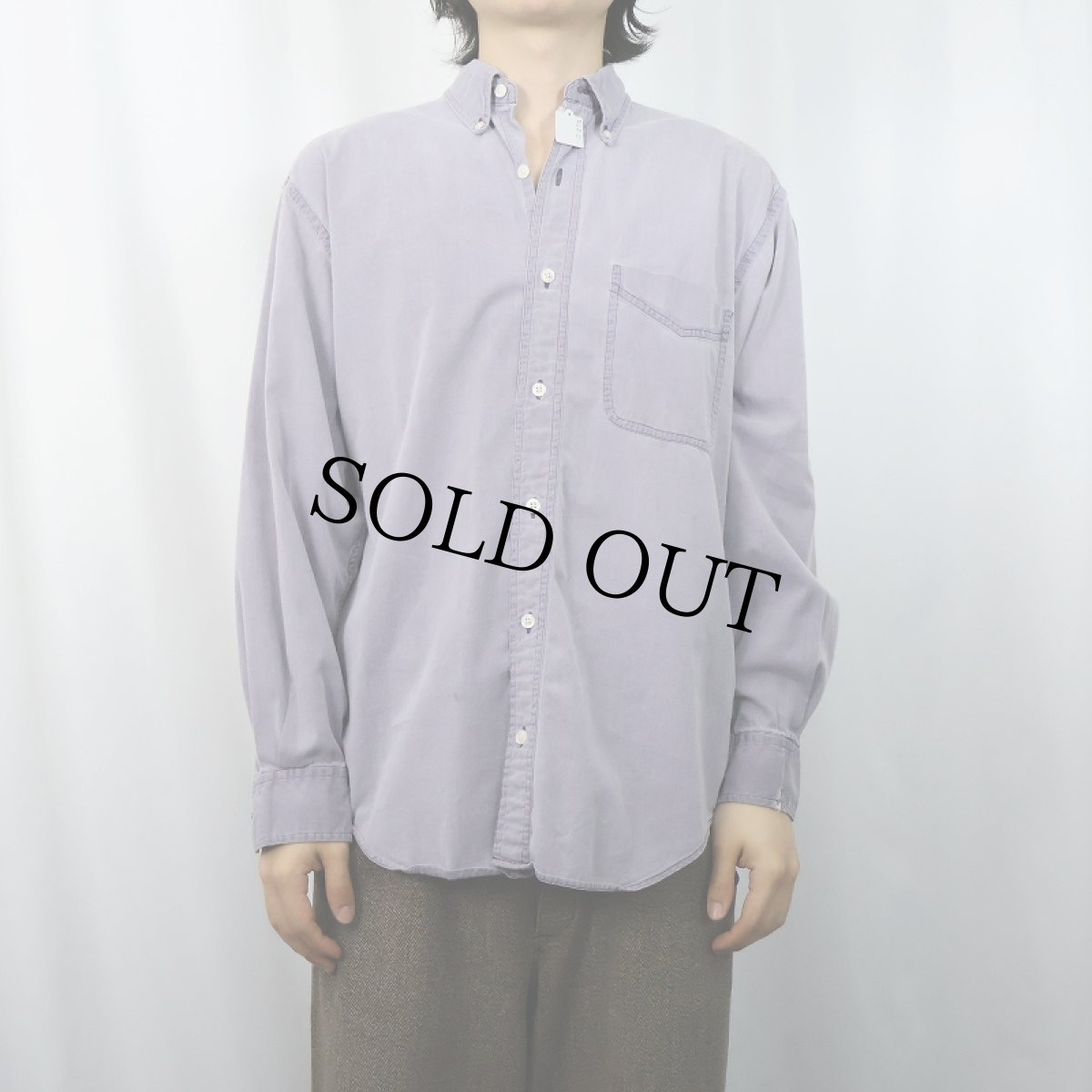 画像2: 90's BANANA REPUBLIC コットンボタンダウンシャツ M (2)