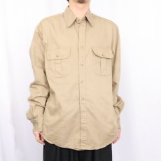 画像2: J.CREW コットンツイル ワークシャツ L (2)