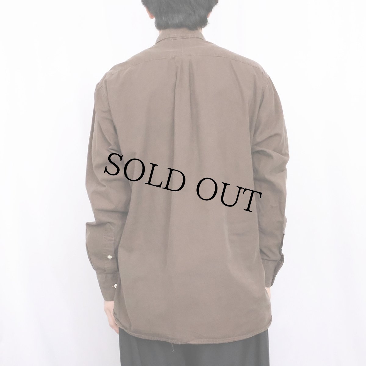 画像3: 80's GITMAN BROS USA製 千鳥柄 コットンボタンダウンシャツ L (3)