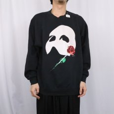 画像2: The PHANTOM of the OPERA ミュージカルプリントスウェット BLACK XL (2)