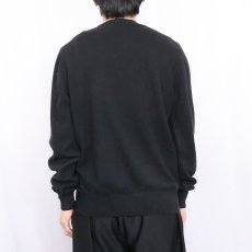 画像3: 90's Gran Sasso ITALY製 アーガイル柄 カシミアニットセーター BLACK  (3)