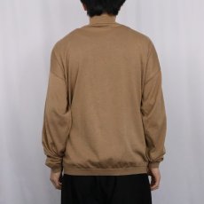 画像3: 90's ST.Croix Knit USA製 ボーダー柄 モックネック ロンT L (3)