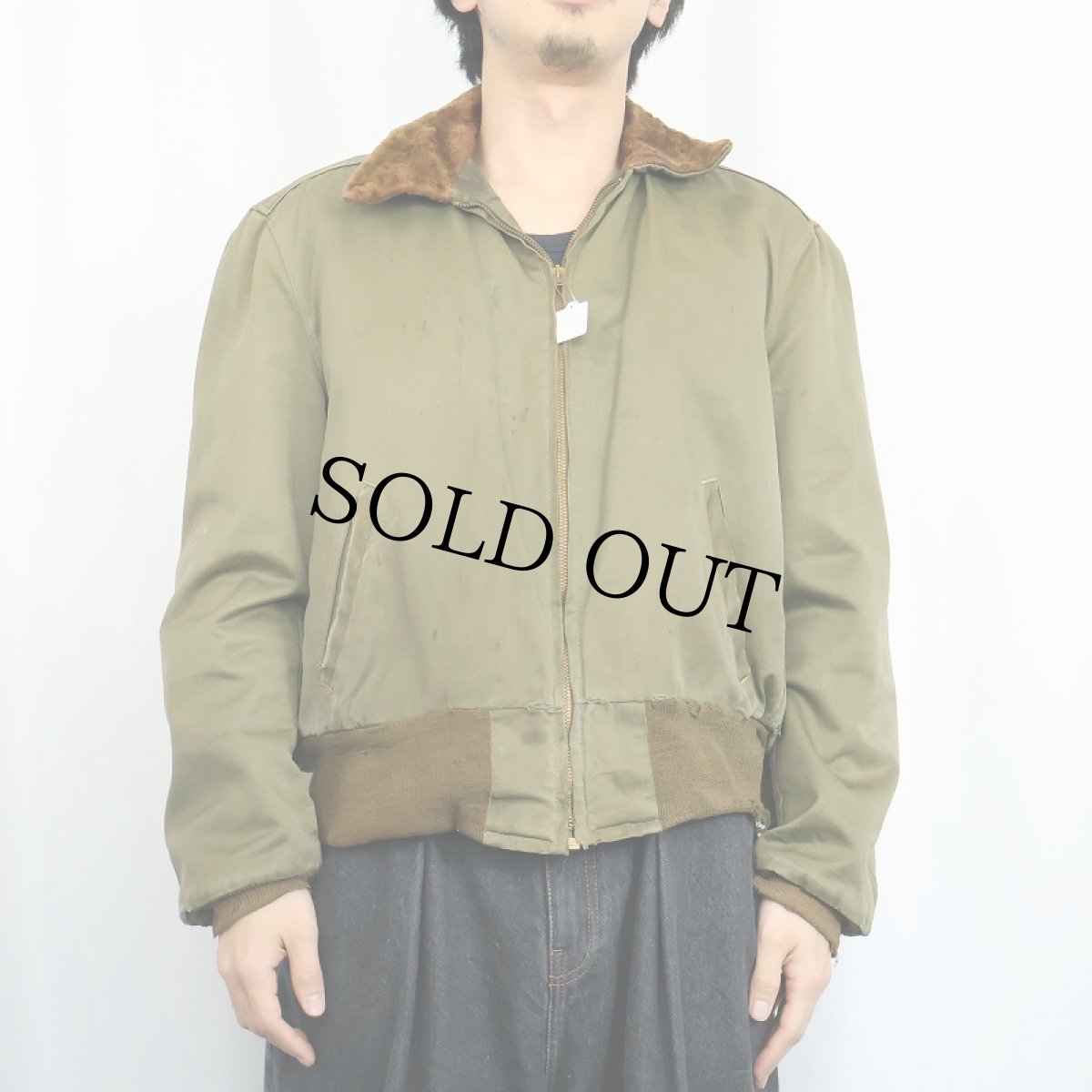 画像2: 40's 民間品 B-15 フライトジャケット (2)