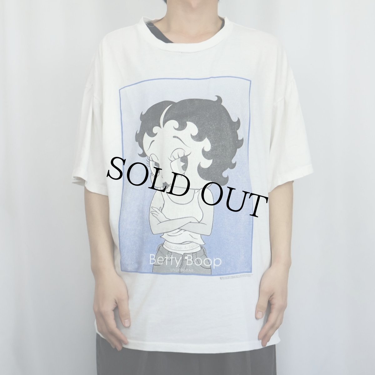 画像2: 90's Betty Boop "Calvin Klein" キャラクター パロディプリントTシャツ XL (2)