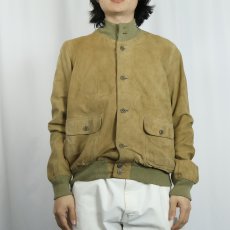 画像2: Leder FISCHER "A-1 TYPE" スエードレザー ヴァルスタージャケット  (2)