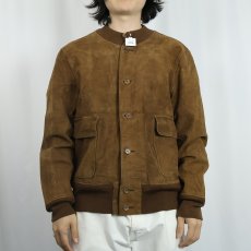画像2: MODELL "A-1 TYPE" スエードレザー ヴァルスタージャケット M (2)